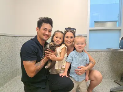 Family with their new cat